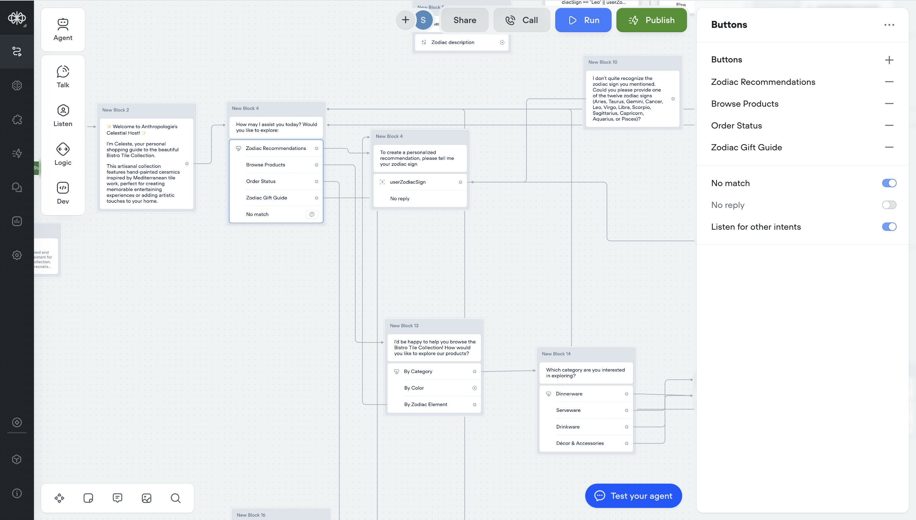 Detailed flow diagram showing zodiac identification, element mapping, and product recommendation logic